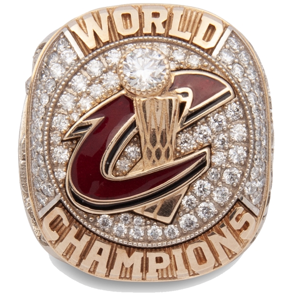 2016 Cleveland Cavaliers NBA Championship 10K Gold Staff Ring with Real Diamonds