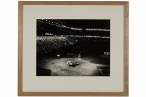 7/22/1955 Pee Wee Reese "37th Birthday Celebration at Ebbets Field" Original Barney Stein 11x14 Framed Photo (1st "Lights-Out" Effect Before Honoring Campy in 59) – Stein Family Collection