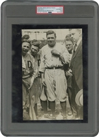 1920 Babe Ruth First Season as New York Yankee (Posing with Detroit Tigers) Original Photograph – PSA/DNA Type 1