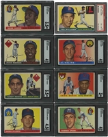 Fresh 1955 Topps Baseball Complete Set with 13 Graded Examples (12 SGC & 1 PSA)