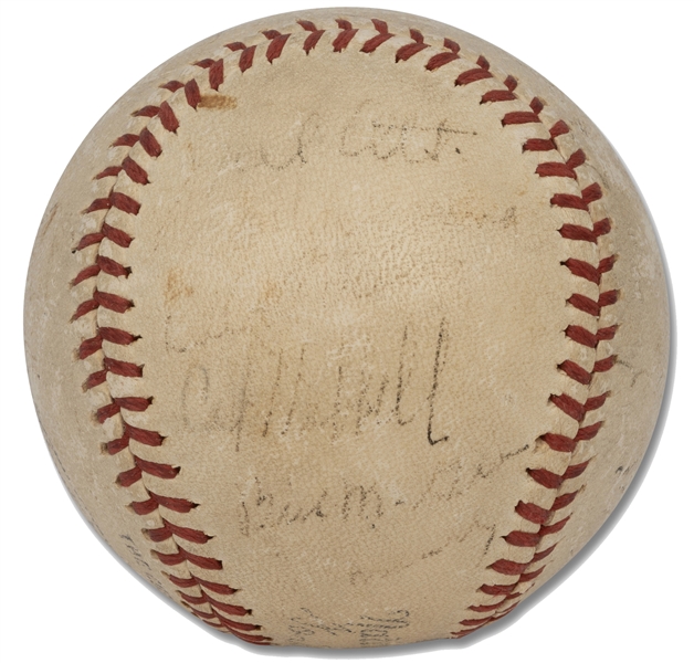 1941 New York Giants Team Signed ONL (Frick) Baseball with Mel Ott & Carl Hubbell (25 Autos.) – PSA/DNA LOA
