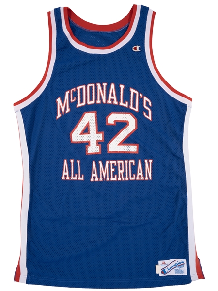 Christian Laettners Signed 1988 McDonalds High School All-American (East Team) Game Worn Jersey - Laettner Collection