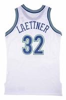 Christian Laettners Signed & Inscribed 1992-93 Minnesota Timberwolves Rookie Game Worn Home Jersey – Laettner Collection