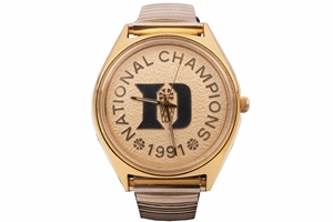 Christian Laettners 1991 Duke Blue Devils National Champions Jostens/Citizen Stretch Watch – Laettner Collection