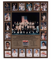 Christian Laettners 1992 USA Olympic "Dream Team" Roster Photo Plaque (Issued Only to Players w/ His Name Engraved) – Laettner Collection