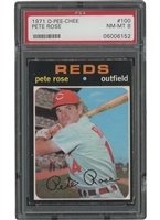 1971 O-Pee-Chee #100 Pete Rose – PSA NM-MT 8 (Only Two Higher!)