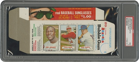 1966 Bazooka Complete Box with Pete Rose, Ron Santo & Jim Grant – PSA NM 7 (Only Three Higher!)