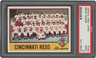 1976 O-Pee-Chee #104 Reds Team – PSA Mint 9 (None Higher)