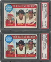 1969 Topps and O-Pee-Chee NL Batting Leaders (Pete Rose/M.Alou/F.Alou) Pair – PSA Mint 9 & NM-MT+ 8.5