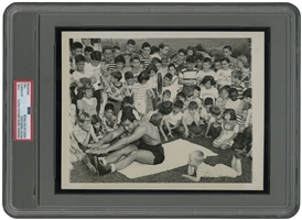 1952 Rocky Marciano (with Kids) Original Photograph – PSA/DNA Type 1