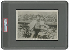 1925 Jack Dempsey (Champ Resting in Corner) Original Photograph – PSA/DNA Type 1