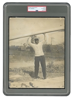 C. 1910 Jack Johnson (Strong Man Pose) Original Photograph – PSA/DNA Type 1