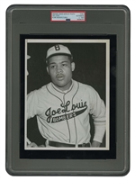 1937 Joe Louis Original Photograph Wearing "Detroit Brown Bombers" Softball Uniform – PSA/DNA Type 1