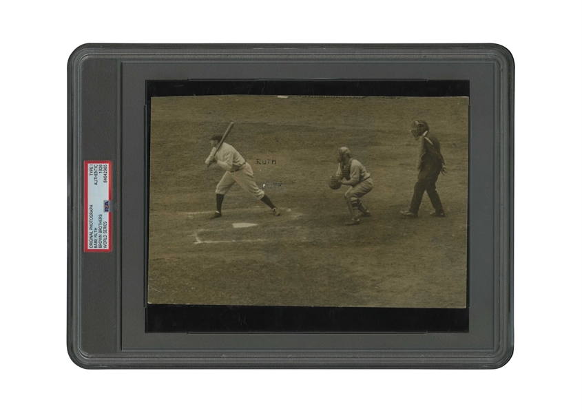1926 Babe Ruth World Series Game 2 Original Action Photograph – PSA/DNA Type 1