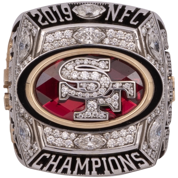 2019 San Francisco 49ers NFC Champions 10K Gold Players Ring with Diamonds (CB Jermaine Kelly)