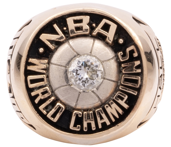 Scarce 1980 Los Angeles Lakers NBA Champions 14K Gold Ring (Magics Rookie Year; First "Showtime" Title!) Presented to Team Executive (D. Hall)