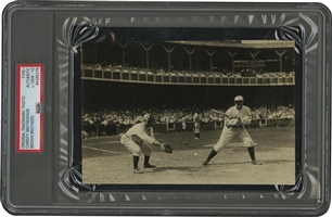 C. 1909-10 Christy Mathewson N.Y. Giants Original Photograph (Rare Batting Image!) from Brown Brothers Collection – PSA/DNA Type 1
