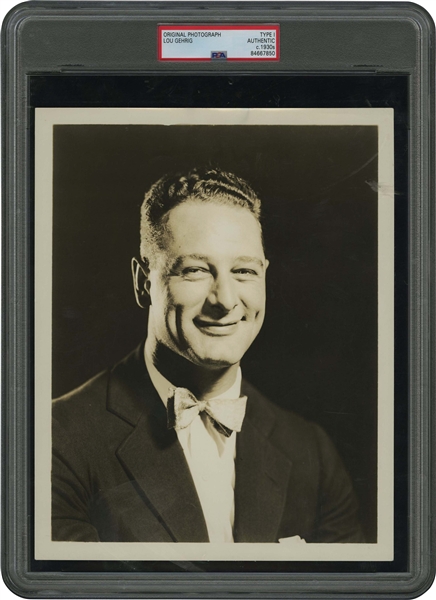 Stunning 1932 Lou Gehrig Original Studio Portrait Photograph (Notable Christy Walsh Syndicate) – PSA/DNA Type 1