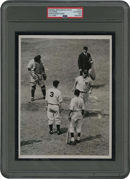 7/7/1937 Lou Gehrig MLB All-Star Game Home Run Original Photograph (2nd & Final Career ASG Homer!) – PSA/DNA Type 1