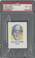 1971 Topps Tattoos Pete Rose (Preforated) – PSA NM-MT 8