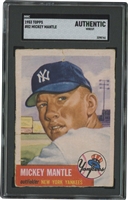 1953 Topps #82 Mickey Mantle – SGC Authentic