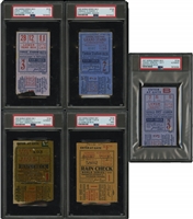 Incredible 1923-2009 New York Yankees World Series Ticket Run – One Stub from All 38 Fall Classics Played at Old Yankee Stadium! -- Five PSA Graded incl. 1923, 1927 & 1932 (None Higher!)