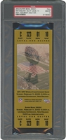 2002 Super Bowl XXXVI (Patriots 20, Rams 17) Gold Variation Full Ticket (First SB Title for Brady & Pats!) – PSA GEM MINT 10