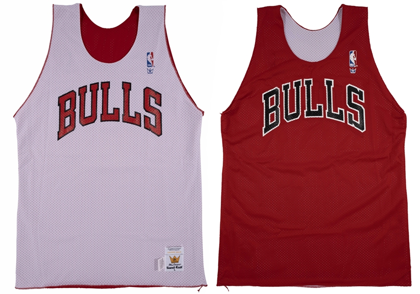 C. 1986-89 Michael Jordan Chicago Bulls Practice Worn Reversible Jersey – MEARS LOA, Everhart Provenance