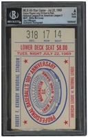 1969 MLB All-Star Game (Centennial of Baseball) Ticket Stub Autographed by Joe DiMaggio – Beckett Authentic