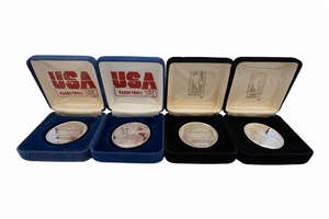 1992 USA Basketball Christian Laettner "Dream Team" Player Lot of (4) Limited Edition .999 Fine Silver (1 Troy Oz.) Coins – Laettner Collection