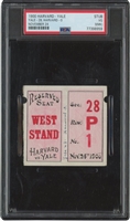 Nov. 24, 1900 Yale Bulldogs vs. Harvard Crimson Ticket Stub (Yale Wins 28-0 to Become National Champions!) – PSA VG 3 (MK) -- Only Authenticated Example!