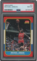 1986 Fleer #57 Michael Jordan Rookie – PSA NM-MT 8