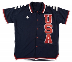 Rare Michael Jordan Autographed 1984 U.S. Olympic Basketball Team Warm-Up/Shooting Shirt – UDA COA