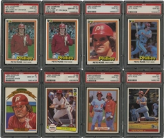1981-87 Donruss Lot of (15) Pete Rose Cards – All PSA Gem Mint 10