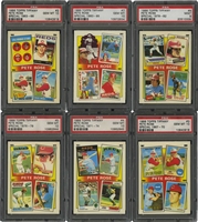 1986 Topps Tiffany Lot of (6) Pete Rose Special Cards – Five PSA Gem Mint 10, One PSA Mint 9
