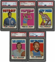 1971 Topps Basketball Complete Set of (233) with Five PSA Graded