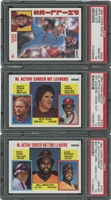 1984 Topps Nestle Trio of Pete Rose Hand Cut Cards – All PSA Gem Mint 10