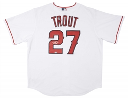 Mike Trout Autographed Los Angeles Angeles Majestic Official MLB Jersey – Trout Collection, MLB Auth.