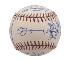 2013 MLB All-Star A.L. Team Muti-Signed Baseball (19 Autos) including Hall of Famer Mariano Rivera and first time All-Star Manny Machado - PSA/DNA
