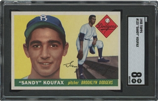 1955 Topps #123 Sandy Koufax Rookie – SGC NM-MT 8