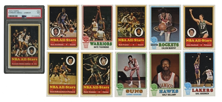 1973 Topps Basketball Complete Set incl. #50 Kareem Abdul-Jabbar (PSA NM 7)