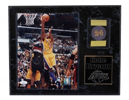 Kobe Bryant Autographed Photo Display with L.A. Lakers Confetti and Plaque – JSA LOA