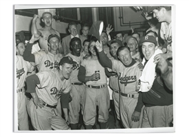 9/30/1951 Brooklyn Dodgers Clinch 1st Place Tie for Pennant (Forcing Famous Playoff vs. Giants) Original Photo by Barney Stein – PSA/DNA Type II, Stein Estate