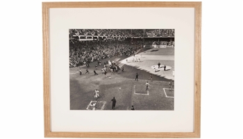 10/10/1956 World Series Game 7 (Yanks Clinch in Brooklyn; Last Postseason Game at Ebbets) Original Barney Stein 11x14 Framed Type II Photo – Stein Estate
