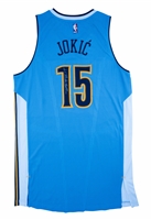 2015-16 Nikola Jokic Autographed Denver Nuggets (Rookie Season) Skyline Blue Road Game Jersey – PSA/DNA & Sports Investors LOA