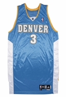 2007 Allen Iverson Denver Nuggets Game Worn/Issued Road Jersey – Sports Investors LOA