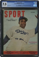 October 1951 Sport Magazine Jackie Robinson Cover ("The Emancipation of Jackie Robinson") – CGC 7.5