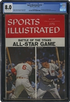 July 8, 1957 Sports Illustrated Ted Williams & Stan Musial "Battle of the Titans: All-Star Game" – CGC 8.0 (Highest Graded, Pop 1)
