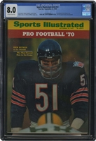 Sept. 21, 1970 Sports Illustrated Dick Butkus First NFL Cover ("Most Feared Man in the Game") – CGC 8.0
