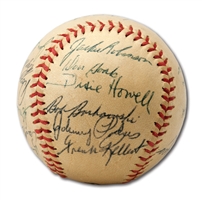1955 Brooklyn Dodgers World Series Champions Team Signed Baseball with Jackie Robinson & Rookie Sandy Koufax – PSA/DNA, JSA LOA